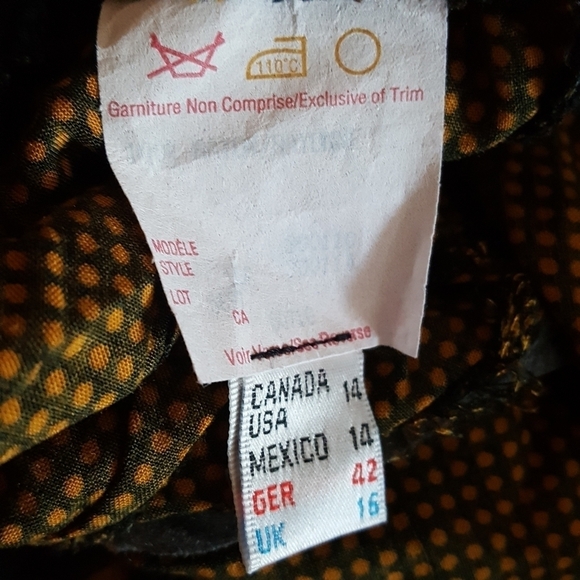 𝅺Boho pants elastic waist 100% rayon size 14 - Picture 6 of 6